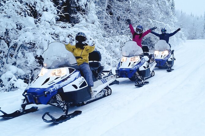 Alaska Snowmobile Adventure Tour - Crossing frozen lakes and rivers