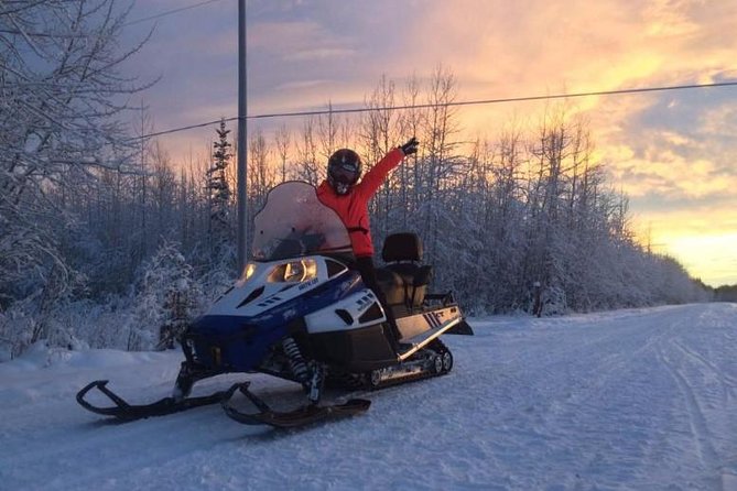 Alaska Snowmobile Adventure Tour - From local roads to Chena Lakes trails