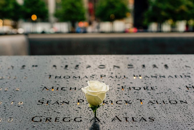 All-Access 9/11: Ground Zero Tour, Memorial and Museum, One World Observatory - Reading the names at the 9/11 Memorial pools