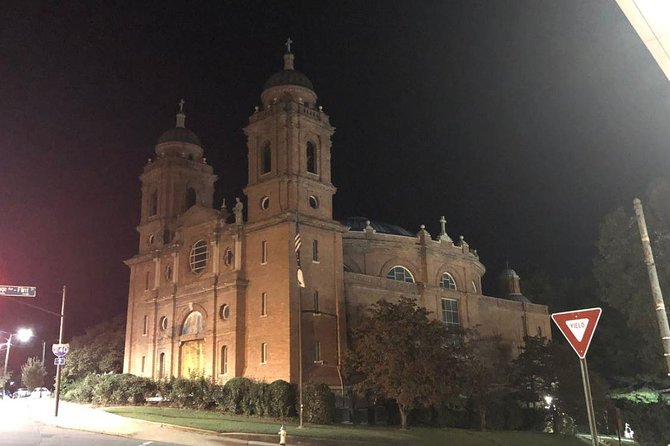 Asheville Night-Time Walking Ghost Tour - The Basilica of Saint Lawrence reveals an architectural ghost