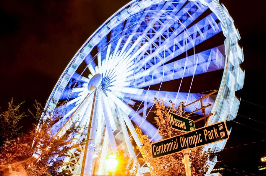 Atlanta: SkyView Ferris Wheel Ticket - Arriving beside Centennial Olympic Park