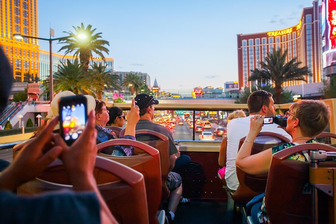Big Bus Las Vegas: Sightseeing Night Tour by Open-Top Bus - The Strip after dark, from the open upper deck