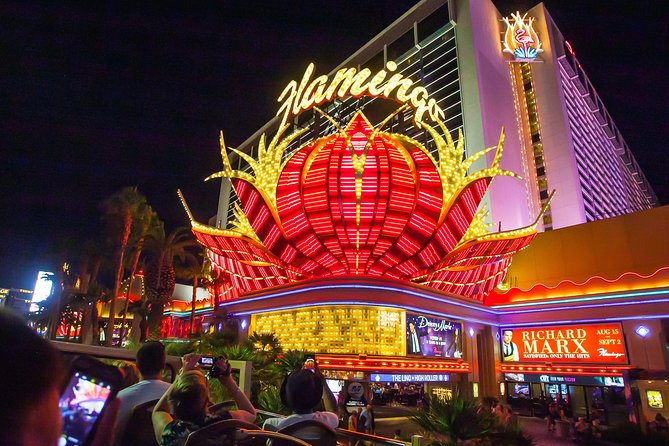 Big Bus Las Vegas: Sightseeing Night Tour by Open-Top Bus - The late-night sign stop and the adults-only drink