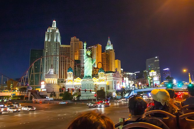Big Bus Las Vegas: Sightseeing Night Tour by Open-Top Bus - Digital commentary, languages, and the guide question