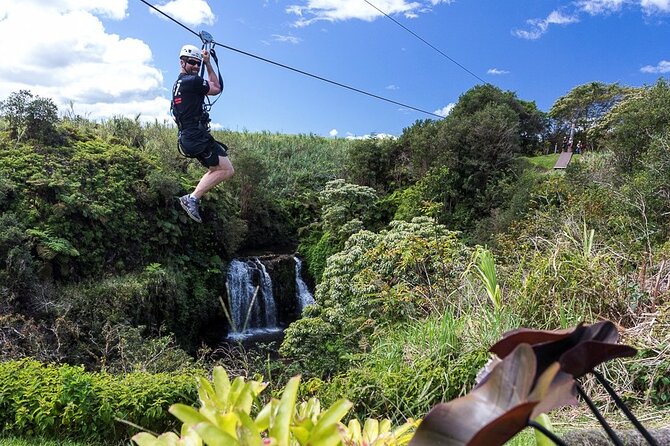Big Island Zipline Tour Near Akaka Falls (250-ft Waterfall!) - The first three lines: learning the ropes