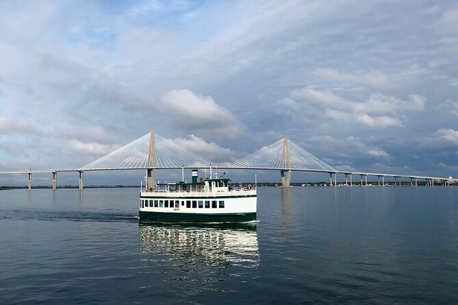 Charleston Harbor History Day-Time or Sunset Boat Cruise - St. Michael’s steeple and the Battery homes