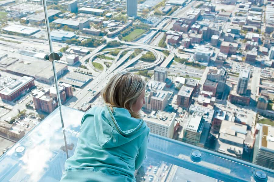 Chicago: Willis Tower Skydeck and The Ledge Ticket - Pizza, hot dogs, and Chicago humor