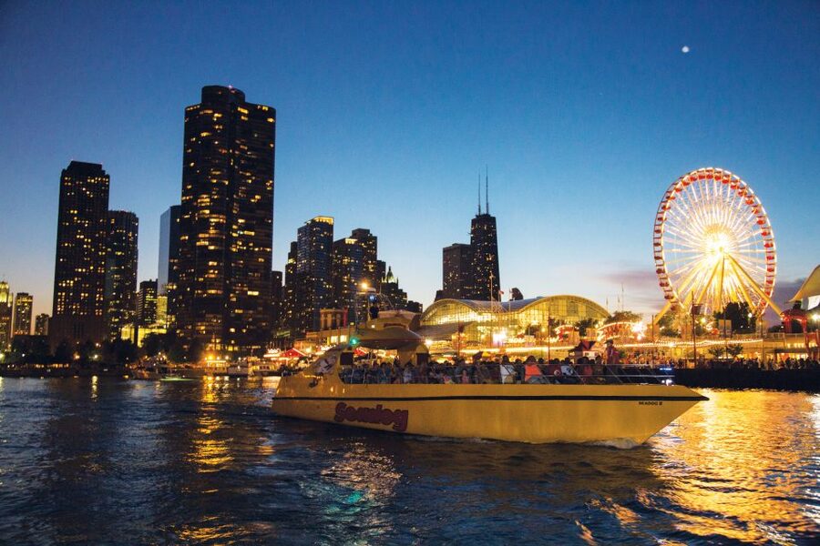 City Cruises Chicago: Seadog Lakefront Speedboat Ride - Leaving Navy Pier at Full Throttle