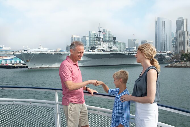 City Cruises San Diego: Scenic 90-Minute Narrated Harbor Tour - Shelter Island and Harbor Island, two different views of the bay