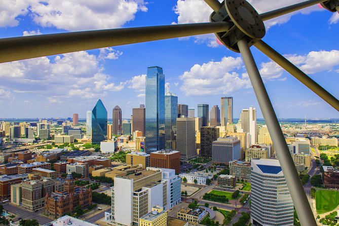 Dallas' Reunion Tower GeO-Deck Observation Ticket - Start with the photo at the tower base