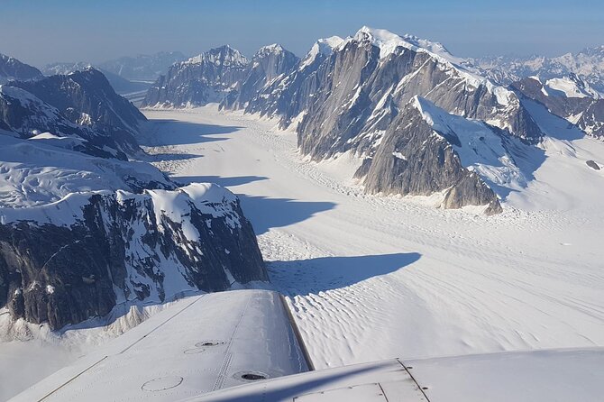 Denali Peak Sightseeing by Plane - Wickersham Wall and the North Side Glaciers