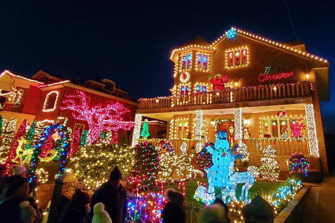 Dyker Heights Christmas Lights Guided Tour - Walking through the decorated streets of Dyker Heights