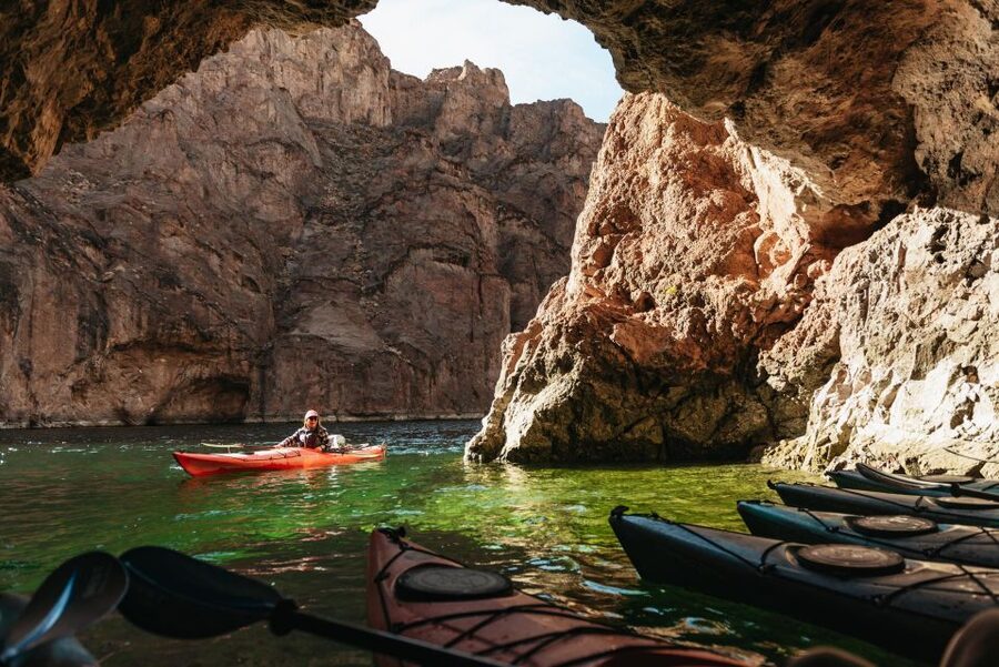 From Las Vegas: Emerald Cave Guided Kayaking Tour - Arriving at Emerald Cave