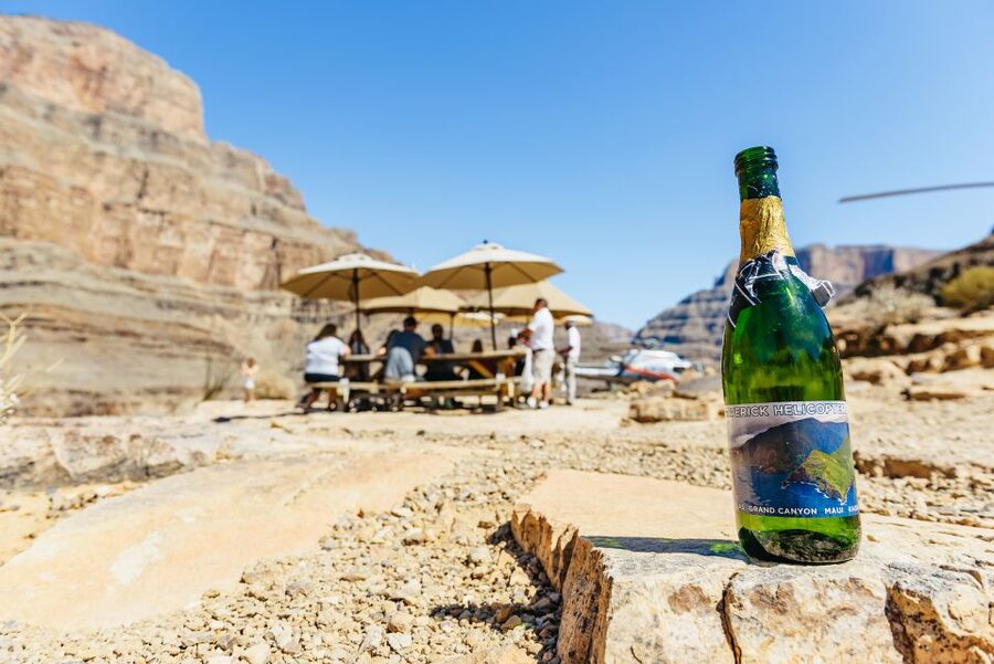 From Las Vegas: Grand Canyon Helicopter Tour with Champagne - From Maverick’s helipad to the open desert