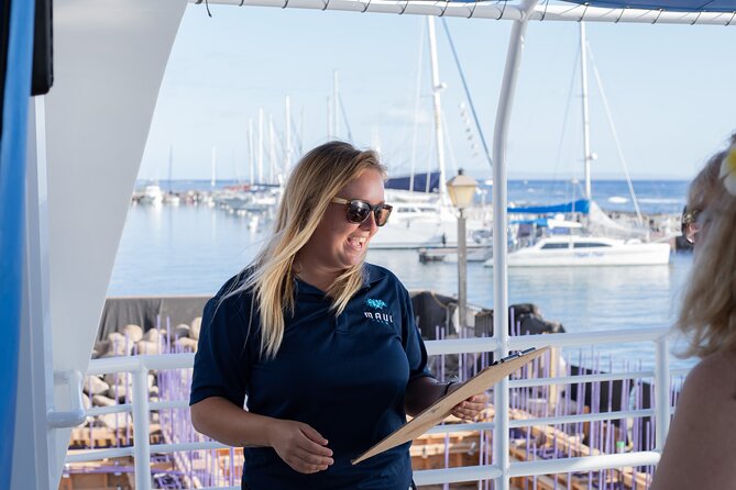From Ma'alaea Harbor: Sunset Dinner Cruise Aboard the Quicksilver - The Quicksilver catamaran and your place at the table