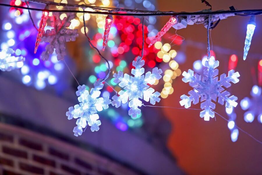 From Manhattan: Dyker Heights Lights & Skyline Tour - Walking through Dyker Heights after dark