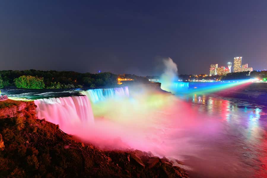 From NYC: Niagara Falls with Outlet Shopping, 2-Day Tour - Crossing toward the Canadian side