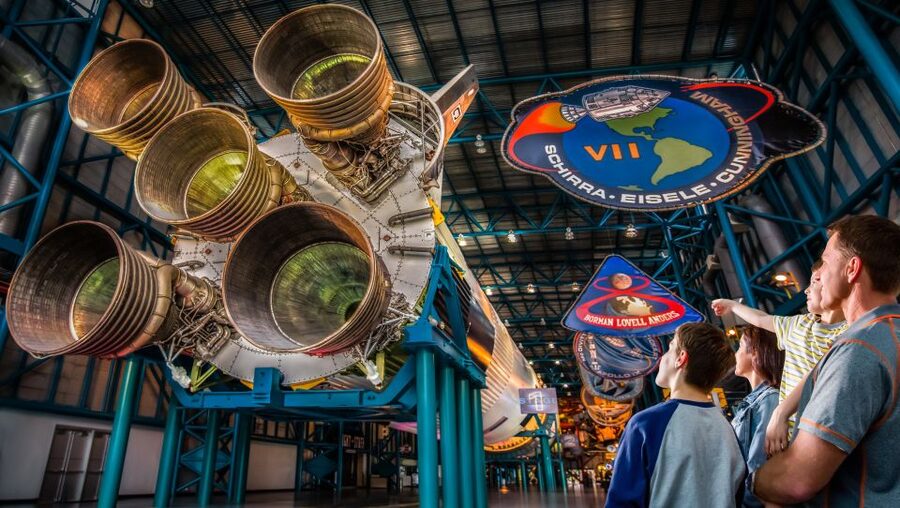 From Orlando: Kennedy Space Center Trip with Transport - Entering the rocket garden and NASA visitor complex