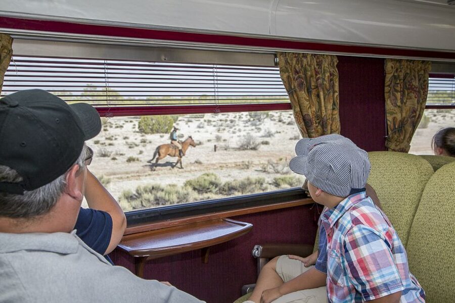 From Williams: Grand Canyon Railway Round-Trip Train Ticket - The vintage cars and western entertainment
