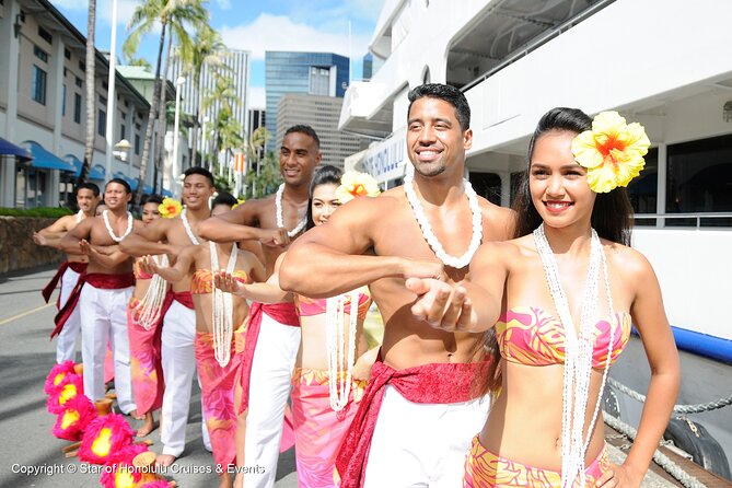 Honolulu: Pacific Star Sunset Dinner Cruise and Show - The upper deck at sunset