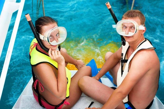 Key West Reef Snorkel – Morning Mimosas or Afternoon Margaritas - Entering the water by the stairway to the sea