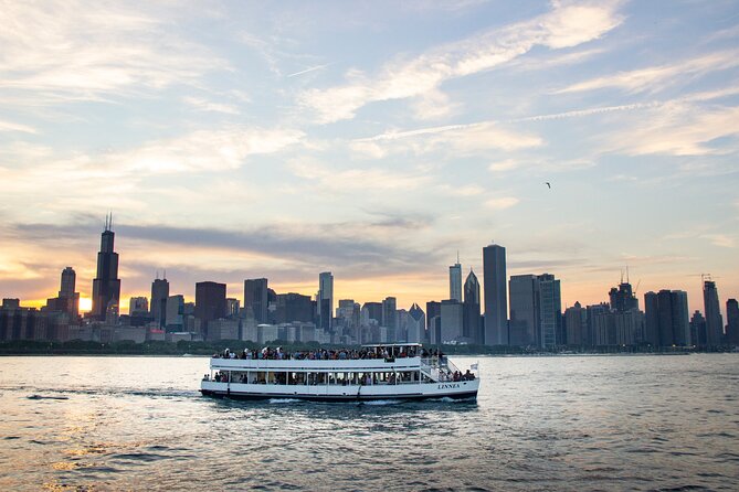 Lake Michigan Sunset Cruise in Chicago - Sunset Behind the Chicago Skyline