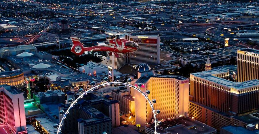 Las Vegas: Night Helicopter Flight over Las Vegas Strip - Getting to Papillon’s Koval Lane terminal