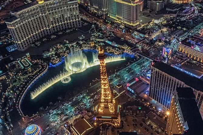 Las Vegas Strip Helicopter Night Flight - The flight path over the Strip