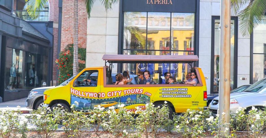 Los Angeles: Hollywood & Celebrity Homes Open-Air Bus Tour - Beverly Hills, Rodeo Drive, and famous addresses
