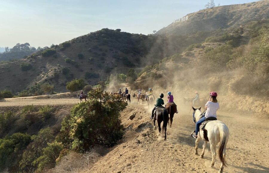Los Angeles: Mulholland Trail Horseback Riding Tour - Arriving at Sunset Ranch on Beachwood Drive