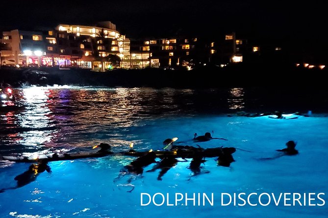 Manta Ray Night Snorkel at Kona, Big Island - Entering the dark water