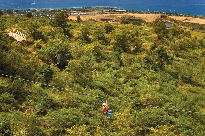 Maui 8 line Zipline Adventure: Soar above valleys & Island views - The opening view from Mauna Kahalawai