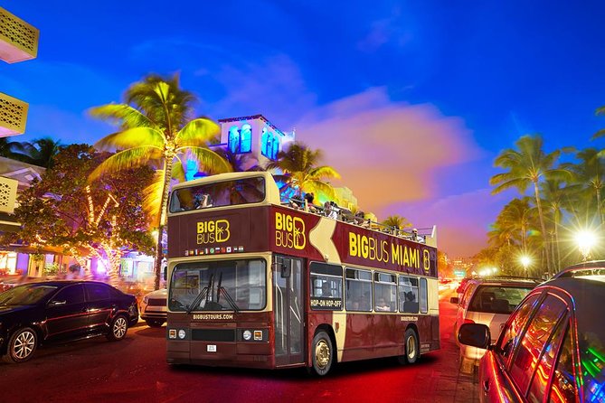 Miami: Open-top Bus Sightseeing Night Tour with Live Guide - Downtown, Kaseya Center, and the Port of Miami