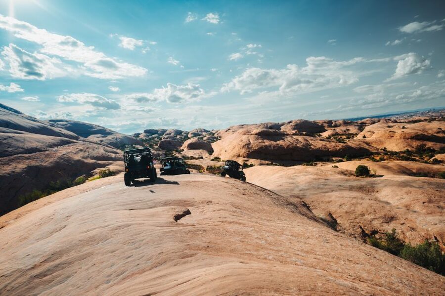 Moab: Hell's Revenge UTV 4x4 Guided Adventure - Climbing the sandstone fins on Hell’s Revenge