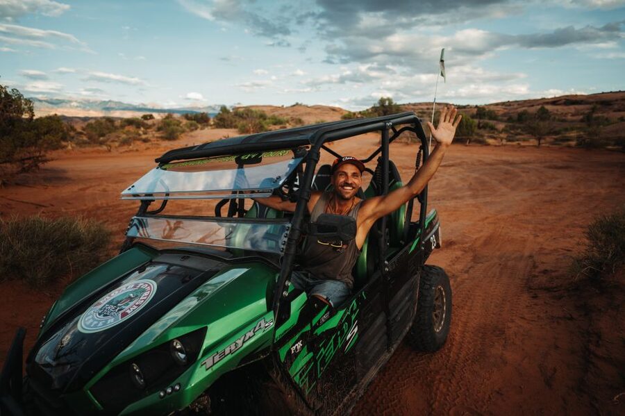 Moab: Hell's Revenge UTV 4x4 Guided Adventure - Lake Michigan, Lion’s Back, and dinosaur tracks