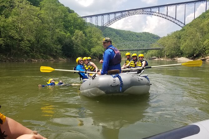 National Park Whitewater Rafting in New River Gorge WV - Lunch beside the river