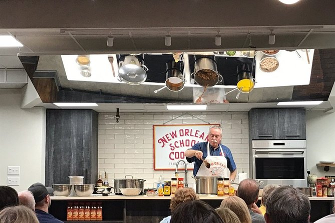 New Orleans Demonstration Cooking Class with Meal - A cooking show in a former molasses warehouse