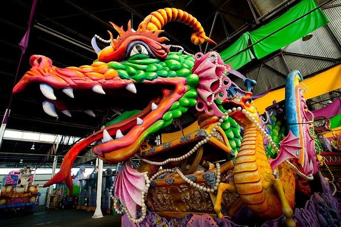 New Orleans Mardi Gras World Behind-the-Scenes Tour - Starting inside the float dens
