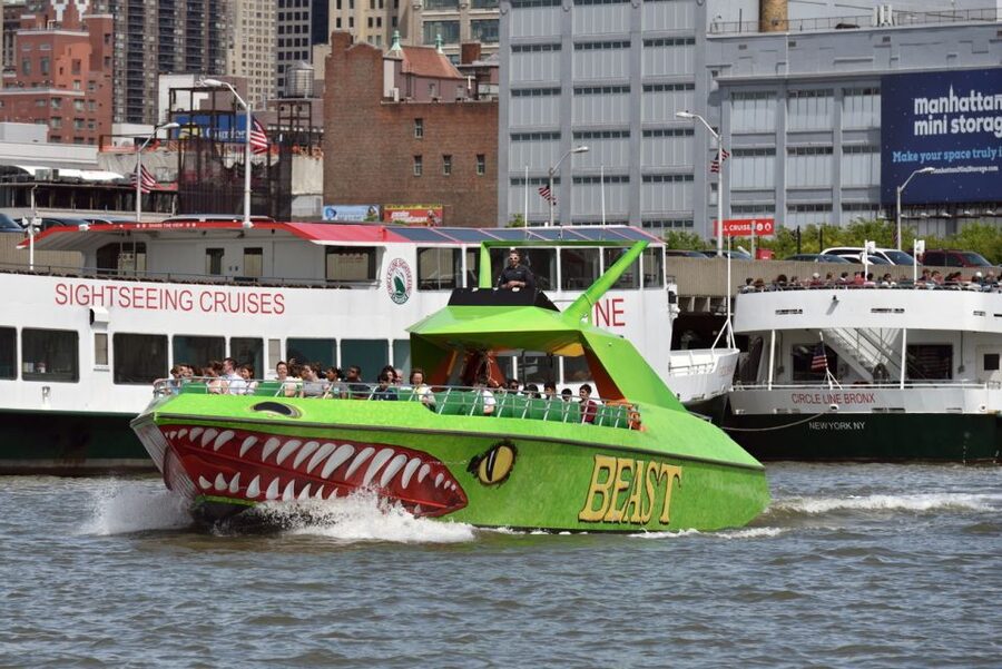 NYC: Circle Line "The Beast" Midtown/Downtown Speedboat Ride - Live narration, music, and crew personality
