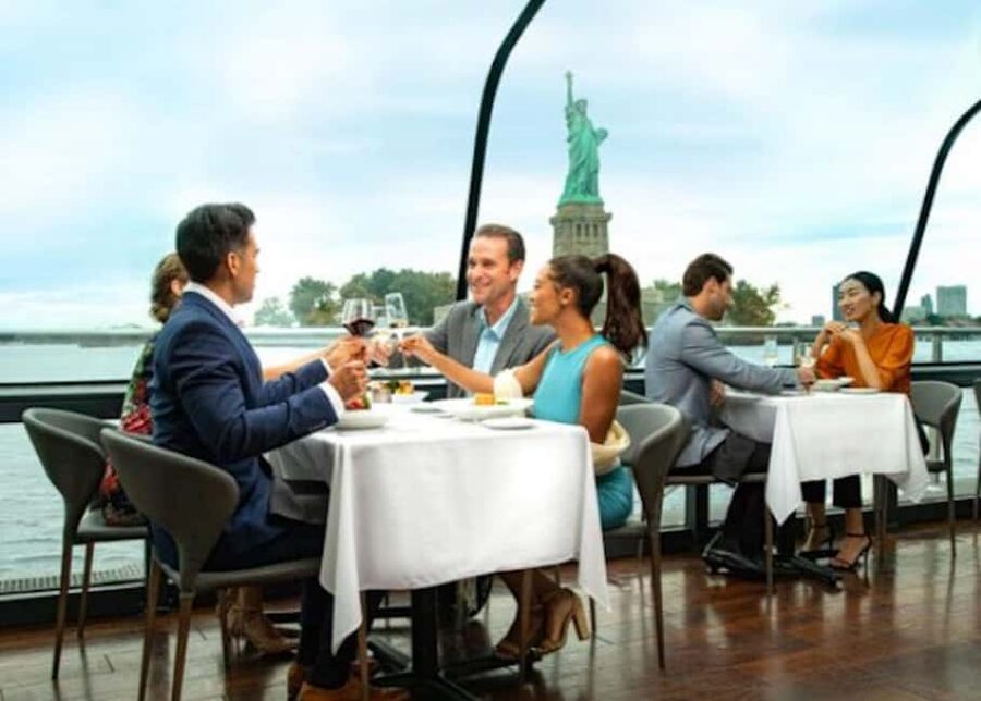 NYC: City Cruises Luxury Brunch, Lunch or Dinner Cruise - Leaving Pier 61 and meeting the skyline