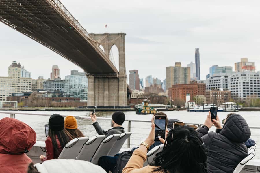 NYC: Statue of Liberty Express Skip-the-Box-Office Cruise - Passing beneath the Brooklyn Bridge