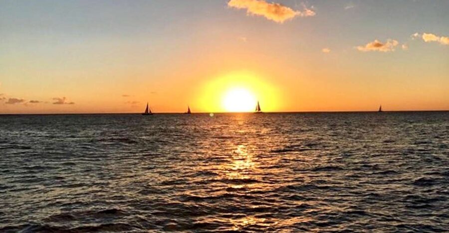 Oahu: Waikiki Glass Bottom Boat Sunset Cruise - Setting out from Ala Moana Harbor