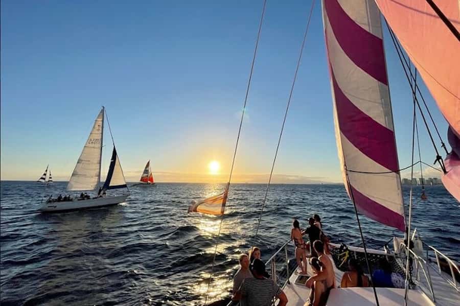Oahu: Waikiki Sunset Catamaran Sail and Swim - The ocean swim before sunset