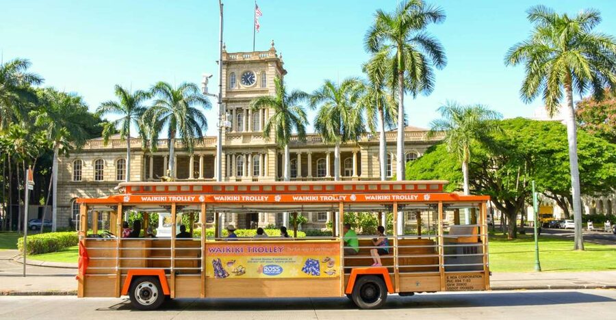 Oahu: Waikiki Trolley Hop-on Hop-off All-Line Pass - The Red Line: Honolulu’s royal and wartime story