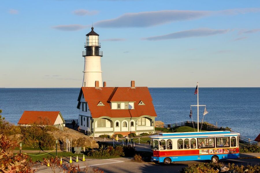 Portland: Trolley City Tour with Portland Head Light Stop - Starting at Long Wharf in Portland