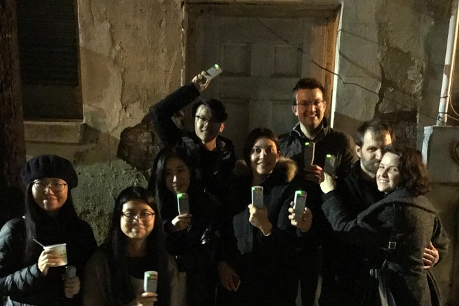 Savannah Ghostwalker Tour and Ghost Hunt - Chippewa Square and the city behind the postcard