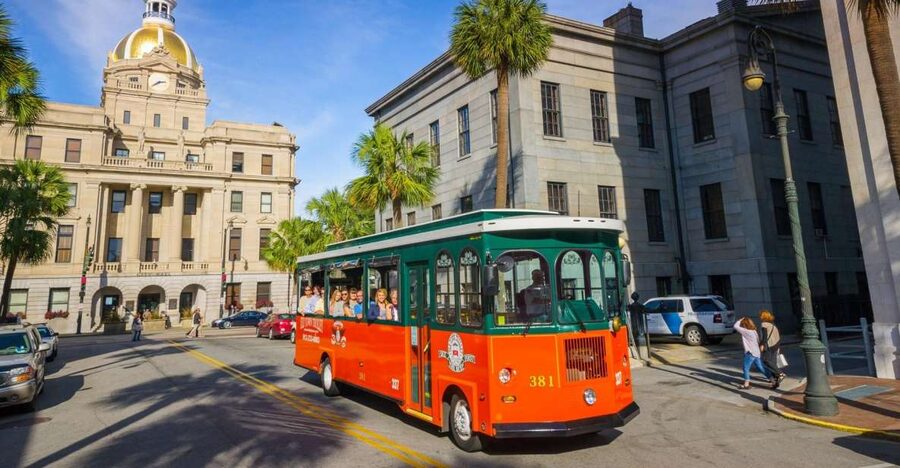 Savannah: Old Town Hop-On Hop-Off Trolley Tour - The Route from the Visitor Center to Ellis Square