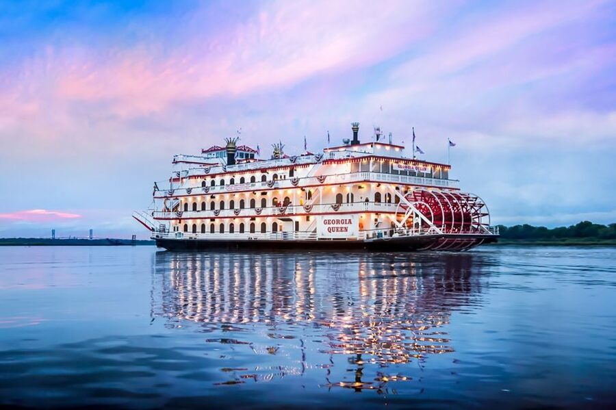 Savannah: Riverboat Sunset Cruise - Chasing the sunset from the top deck
