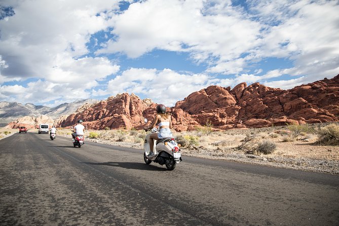 Scooter Tours of Red Rock Canyon - Riding through the red and buff rock formations