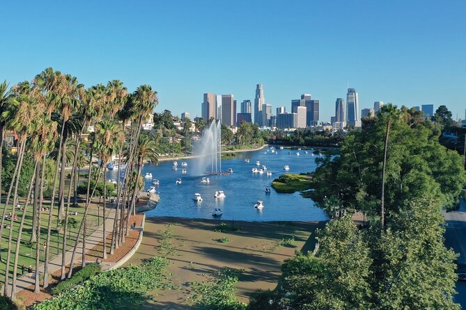 Swan Boat Rental in Echo Park - Pedaling around the lotus beds and fountain